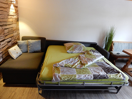 Kundenfoto - Schlafsofa mit Matratze 160x200cm und Longchair auf der linken Seite klein